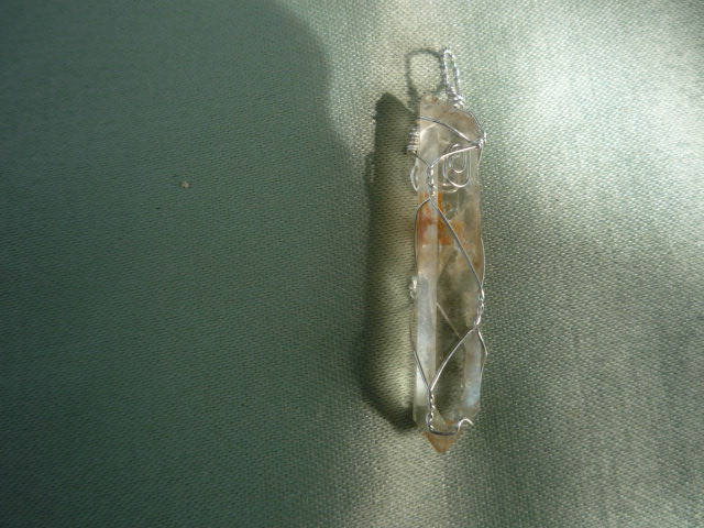 Kundanlini Quartz Pendant (wrapped in sterling silver) prosperity and abundance 4044
